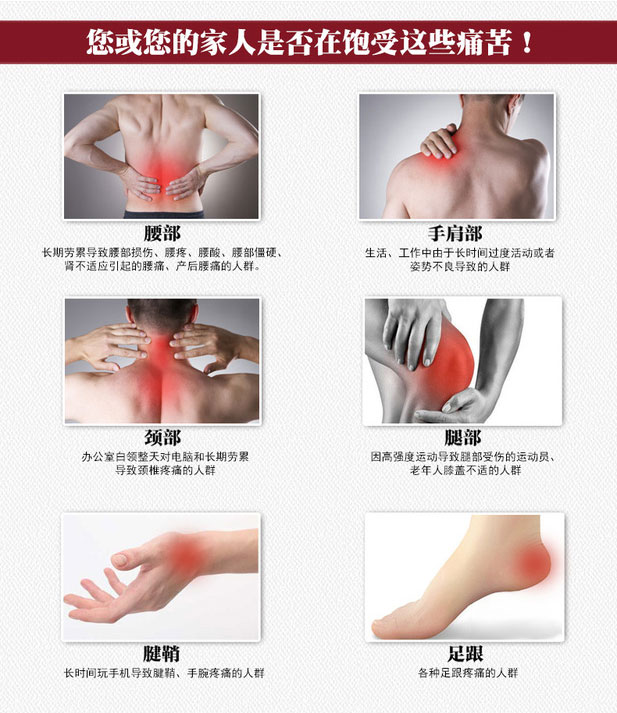 穴位壓力刺激貼膏藥使用身體多個部位 穴位壓力刺激貼膏藥使用身體多個部位